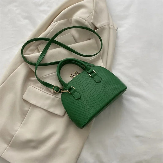 sac à main bandoulière semi cuir (VERT)