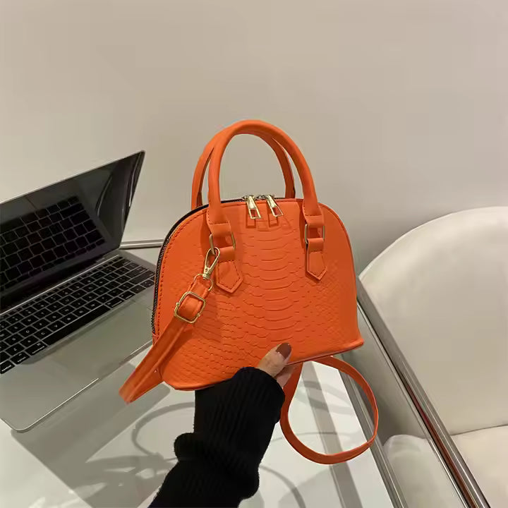 sac à main bandoulière semi cuir (ORANGE)
